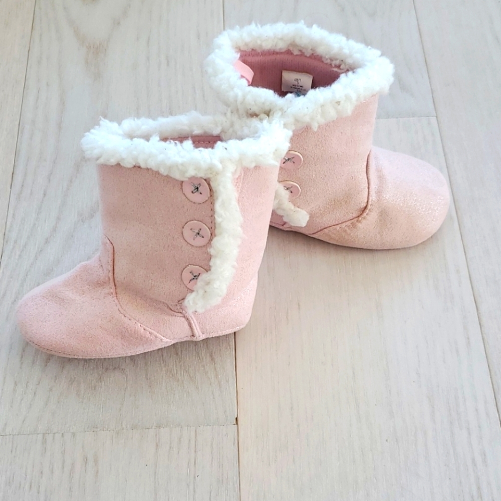Pink Baby Booties